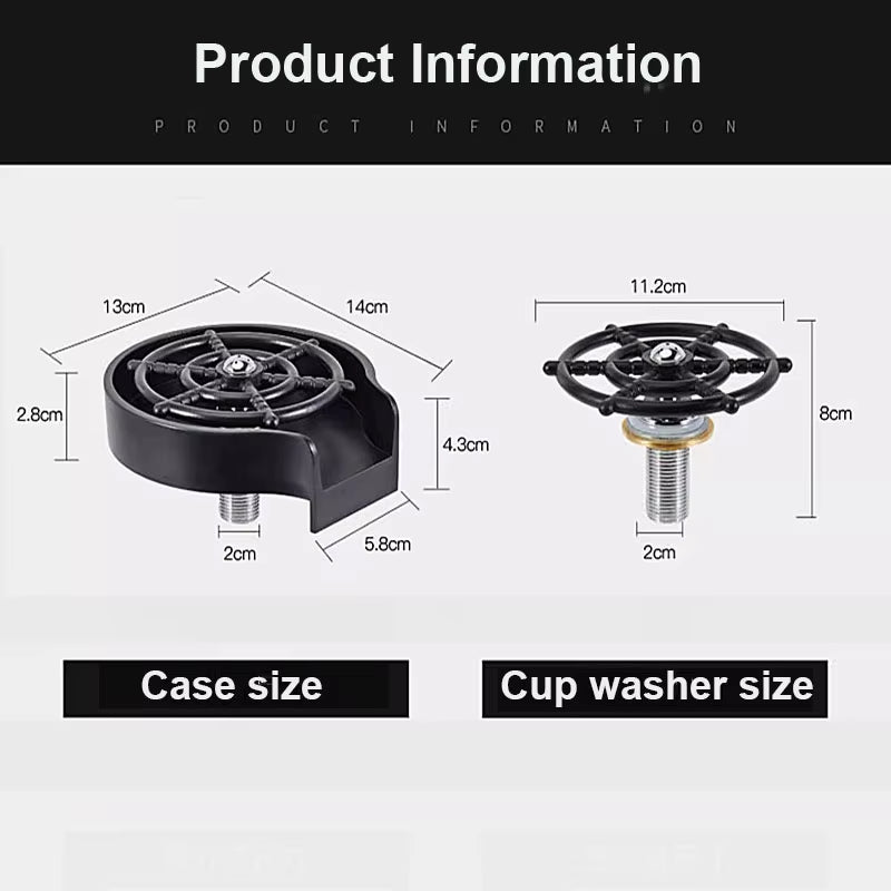 High Pressure Glass Rinser Kitchen Cleaning Tools Faucet Cup Washer Kitchen Sink Glass Beer Coffee Cup Cleaner Bar Accessories
