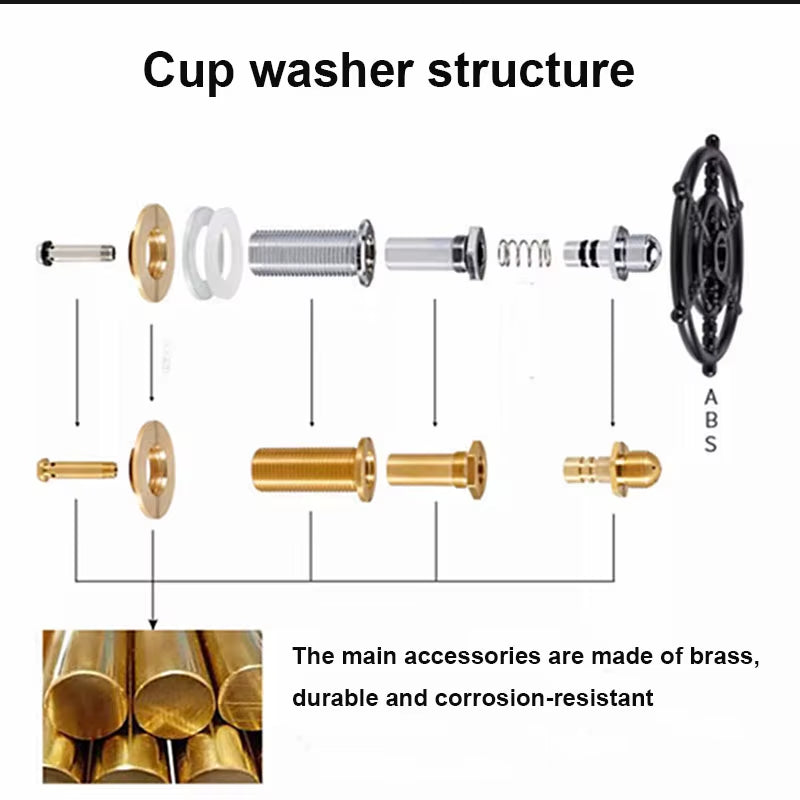 High Pressure Glass Rinser Kitchen Cleaning Tools Faucet Cup Washer Kitchen Sink Glass Beer Coffee Cup Cleaner Bar Accessories